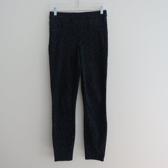 SPANX Jean-ish Slimming Ankle Leggings in Blue Denim Leopard Print - Size S - Picture 2 of 12